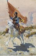 Franz Roubaud Circassian rider France oil painting artist